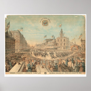 Großartige Parade der Ritter Templar (1294A) Poster