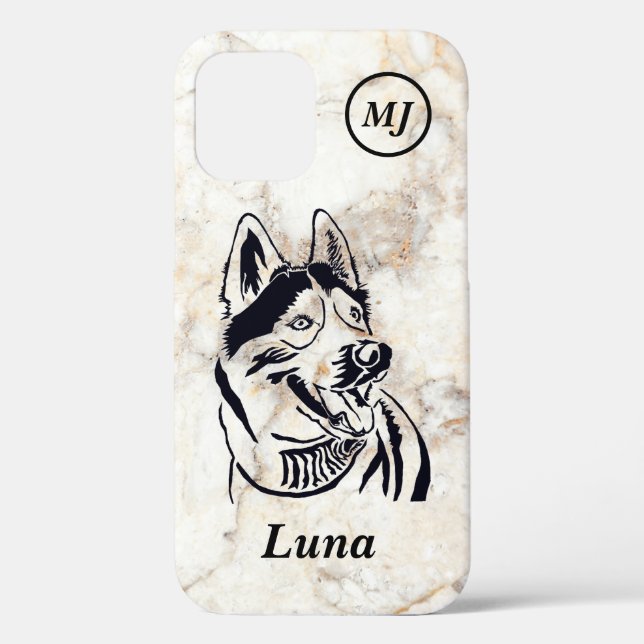 Großartige personalisierbare sibirische Husky iPho Case-Mate iPhone Hülle (Rückseite)