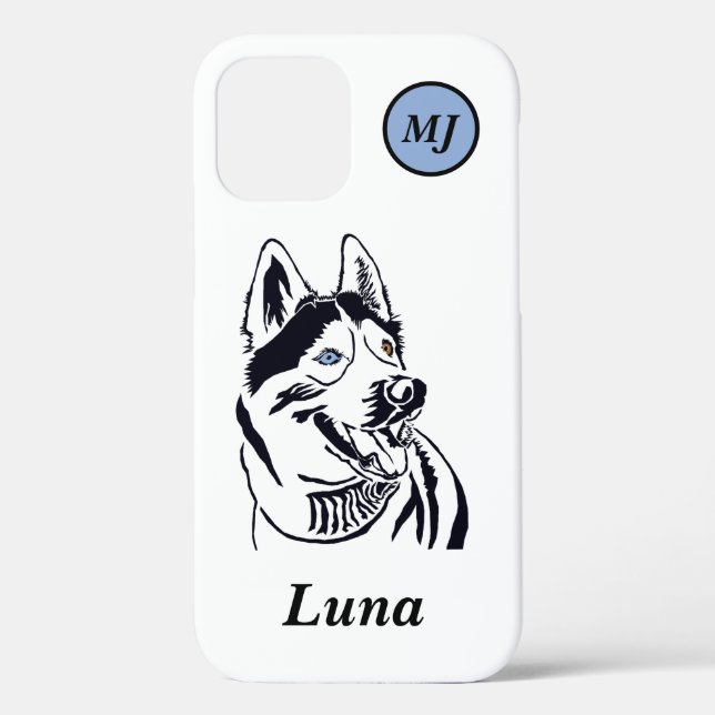 Großartige personalisierbare sibirische Husky iPho Case-Mate iPhone Hülle (Rückseite)