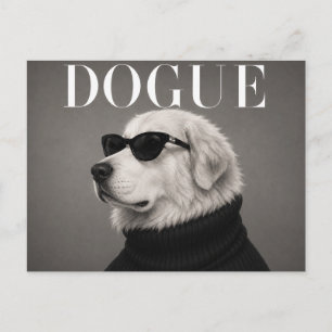 Großartige Pyrenäen Luxus Mode Hund Portrait Postkarte