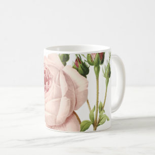 großartige Rose mit Kohlensauger von Redouté Kaffeetasse