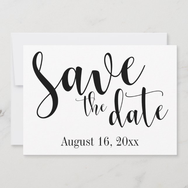 Großartige Schriftzeichen, einfach "Save the Date" Save The Date (Vorderseite)