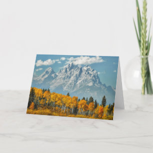 Großartige Teton Berge im Fall Karte