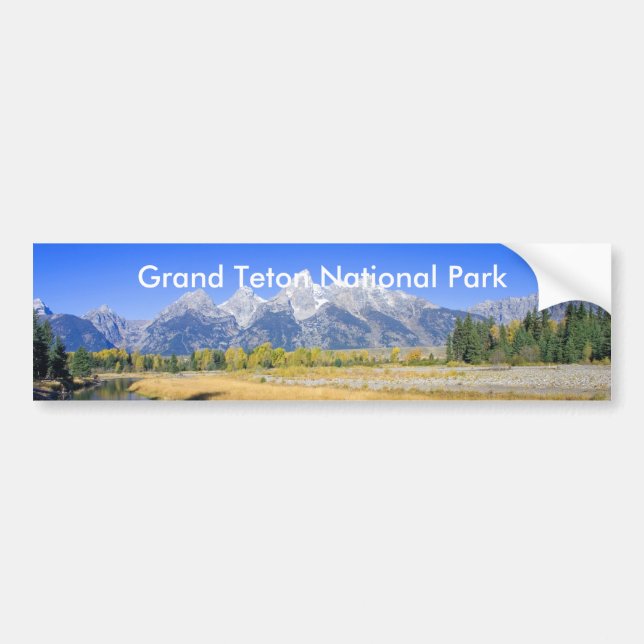 Großartige Teton Nationalpark-Reihe 7 Autoaufkleber (Vorne)