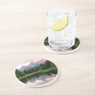 Großartige Teton Reflexionen über dem Biber-Teich Getränkeuntersetzer