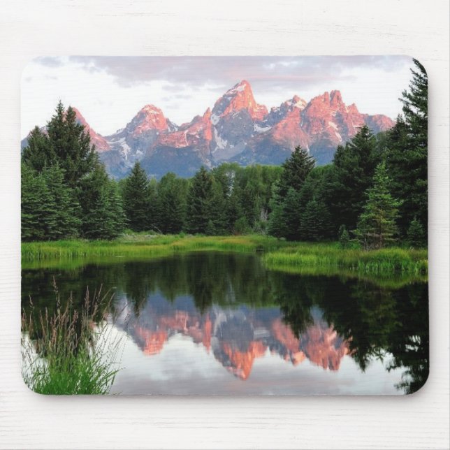 Großartige Teton Reflexionen über dem Biber-Teich Mousepad (Vorne)