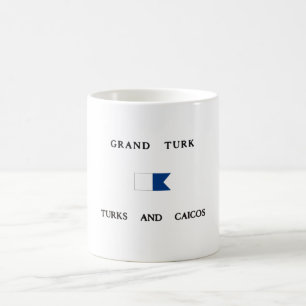 Großartige Türke-Türken und Alphatauchen-Flagge Tasse