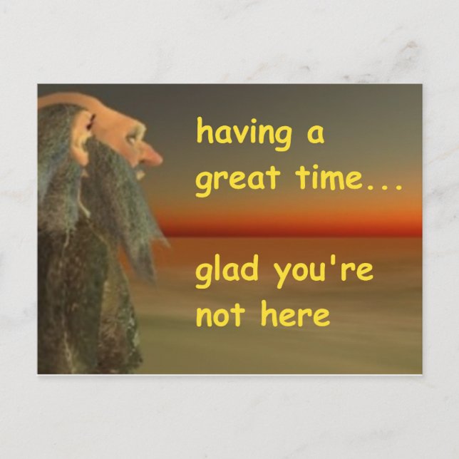 großartige Zeit Postkarte (Vorderseite)