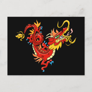 Großartiger asiatischer Drache Postkarte