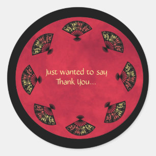 Großartiger asiatischer Fan Danke Stickers