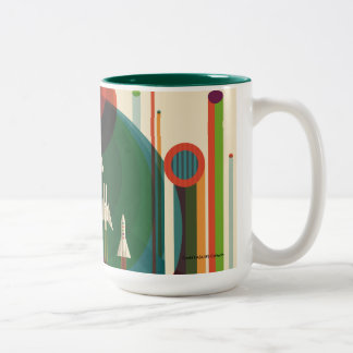 Großartiger Ausflug - Retro die NASA-Reise-Plakat Zweifarbige Tasse