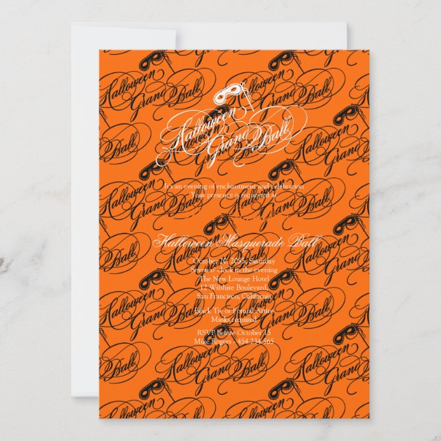 Großartiger Ball Halloweens Einladung (Vorderseite)