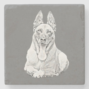 Großartiger belgischer Untersetzer Malinois Marble