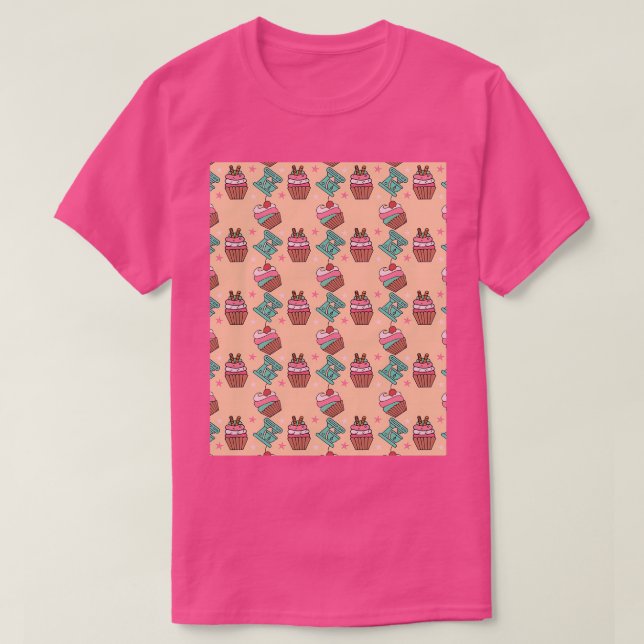 großartiger britischer Kuchen aus Muster cupcake G T-Shirt (Design vorne)