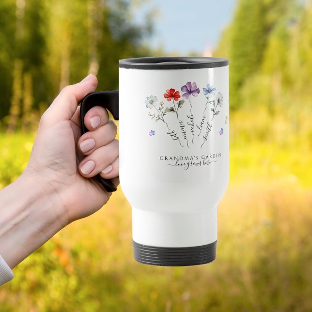 Großartiger Garten mit Enkeln, Namen der Wasserfar Reisebecher (Von Creator hochgeladen)