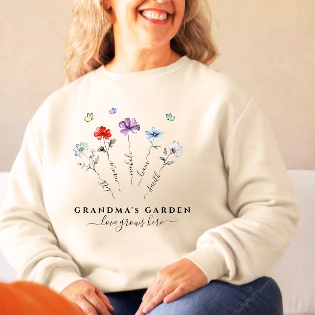 Großartiger Garten mit Enkeln, Namen der Wasserfar Sweatshirt (Von Creator hochgeladen)