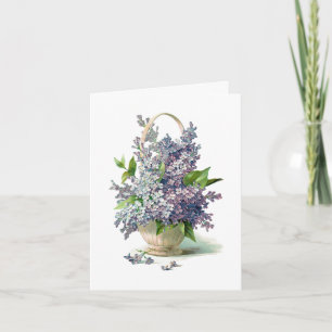 Großartiger Lila Lavendel Lilac Basket Karte