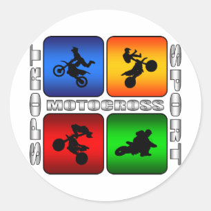 Großartiger Motocross Runder Aufkleber