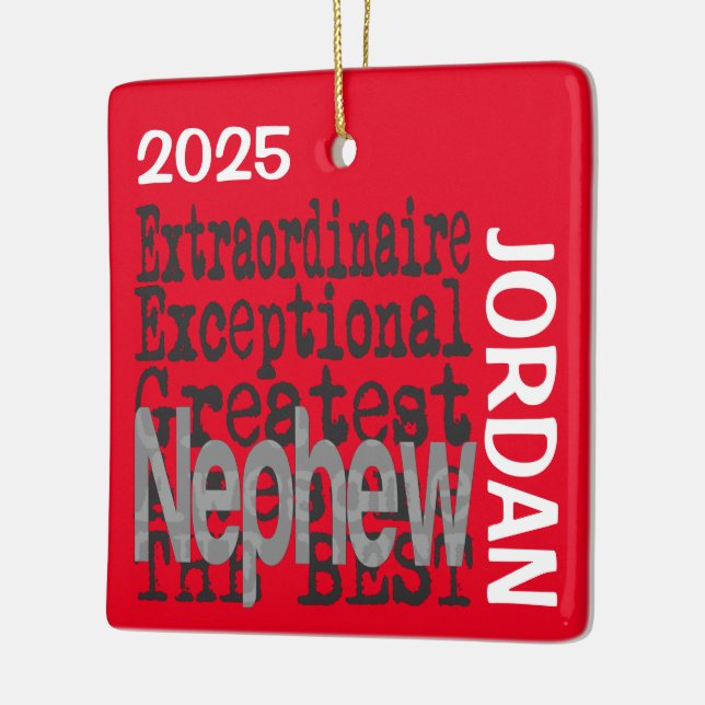 Großartiger Neffe CUSTOM Keramikornament (Links)