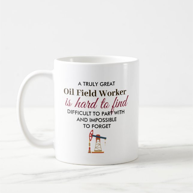 Großartiger Ölfeldbeschäftigter personalisiertes N Kaffeetasse (Links)