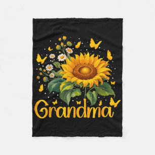 Großartiger Oma Day spendet Sonnenblume Schmetterl Fleecedecke