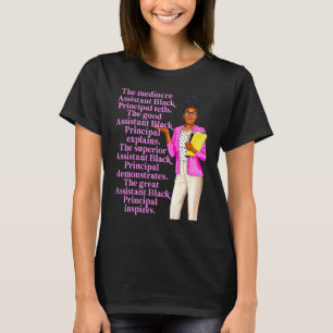Großartiger Schwarzer Stellvertretender Schulleite T-Shirt