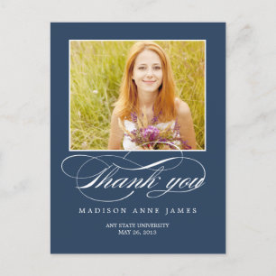 Großartiger Script-Abschluss Vielen Dank Postkarte