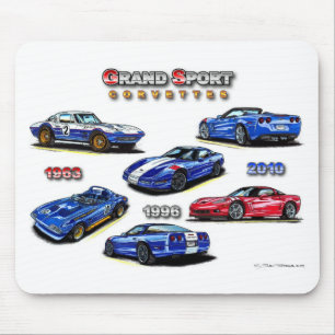 Großartiger Sport Korvetten 1963, 1996, 2010 Mousepad