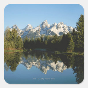 Großartiger Teton Nationalpark, Teton Strecke, Quadratischer Aufkleber