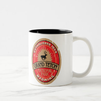 Großartiger Teton Nationalpark Zweifarbige Tasse