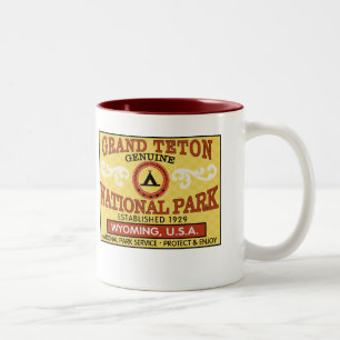 Großartiger Teton Nationalpark Zweifarbige Tasse