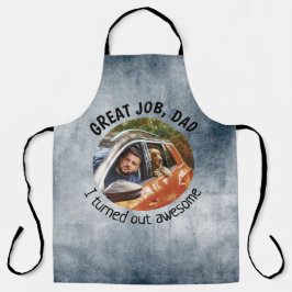 Großartiger Vater... Vathers Day Custom Foto Gray Schürze