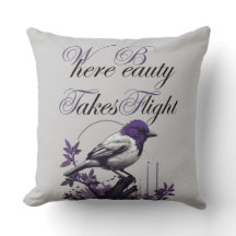 Großartiger Vogel auf Lila Blätter | Art Print