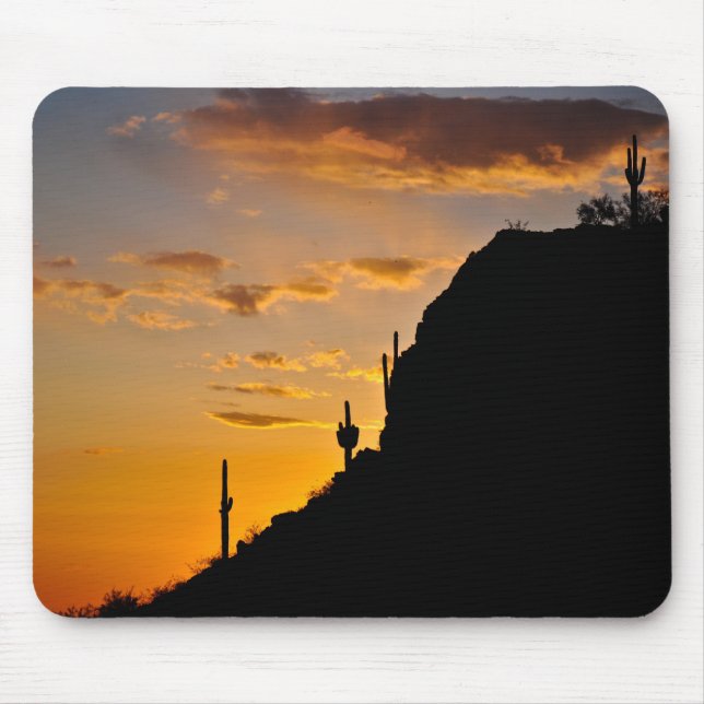 Großartiger Wüsten-Sonnenuntergang Mousepad (Vorne)