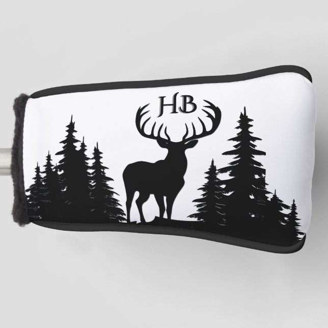 Großartiges Big Rack Buck Monogram Golf Headcover (Vorderseite)