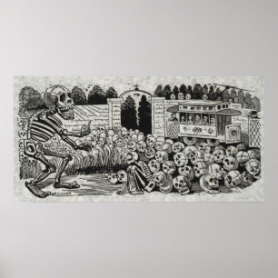 Großartiges elektrisches Schädel Plakat