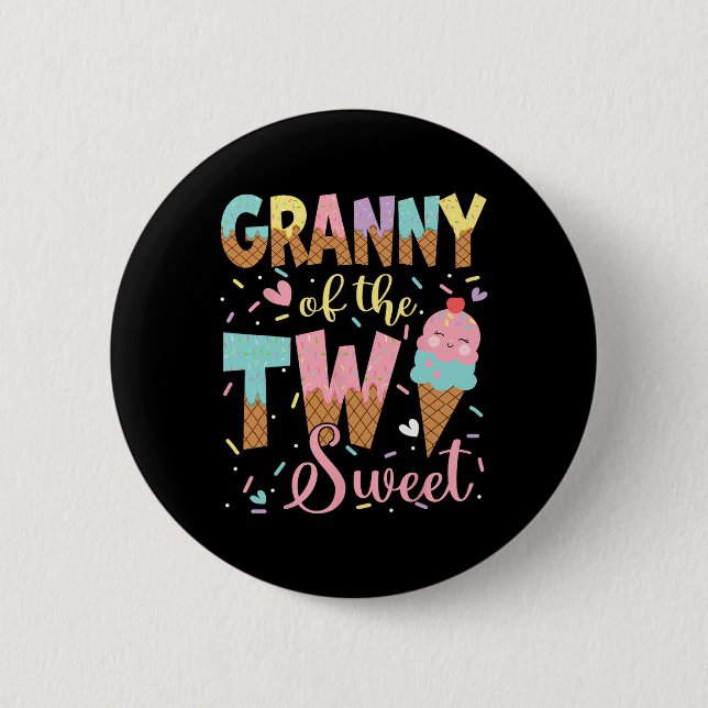 Großartiges Girl Ice Crea Button (Vorderseite)
