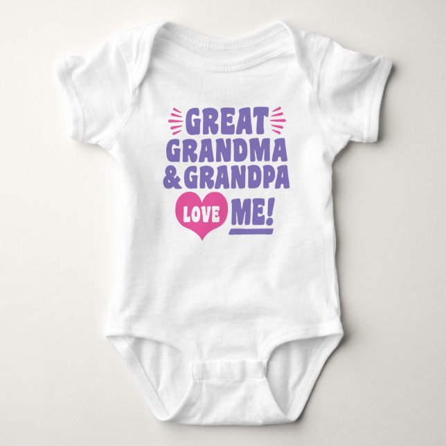 Großartiges Grandma Liebe Me Baby T-Sh Baby Strampler (Vorderseite)