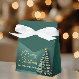Großartiges Grün frohe Weihnachtsbaum Custom Party Geschenkschachtel
