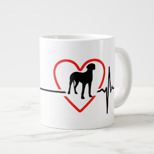 großartiges Herzschlagdesign Jumbo-Tasse