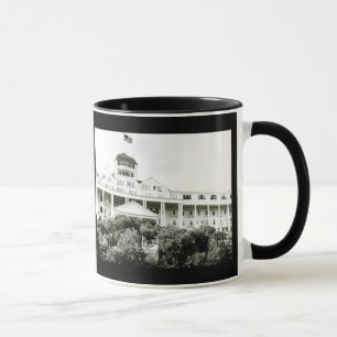 Großartiges Hotel, Mackinac Insel, Schwarzweiss Tasse