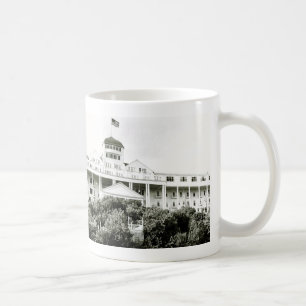 Großartiges Hotel, Mackinac Insel, Schwarzweiss Tasse