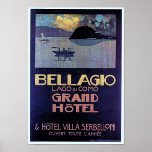 Großartiges Hotel-Plakat Bellagios Poster
