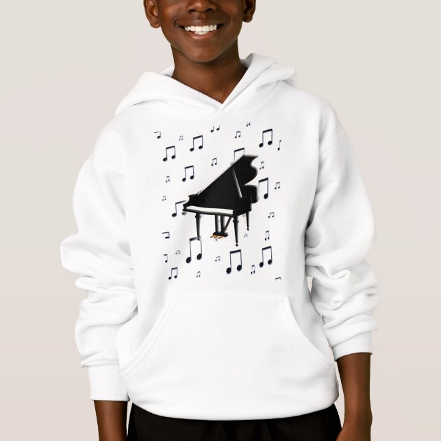 Großartiges Klavier und Musiknoten Hoodie (Vorderseite)