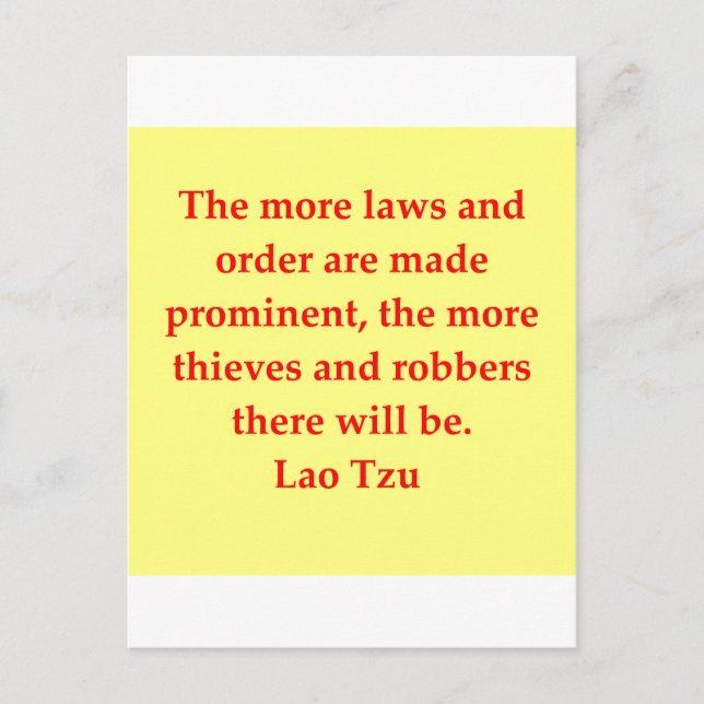 großartiges Lao Tzu Zitat Postkarte (Vorderseite)
