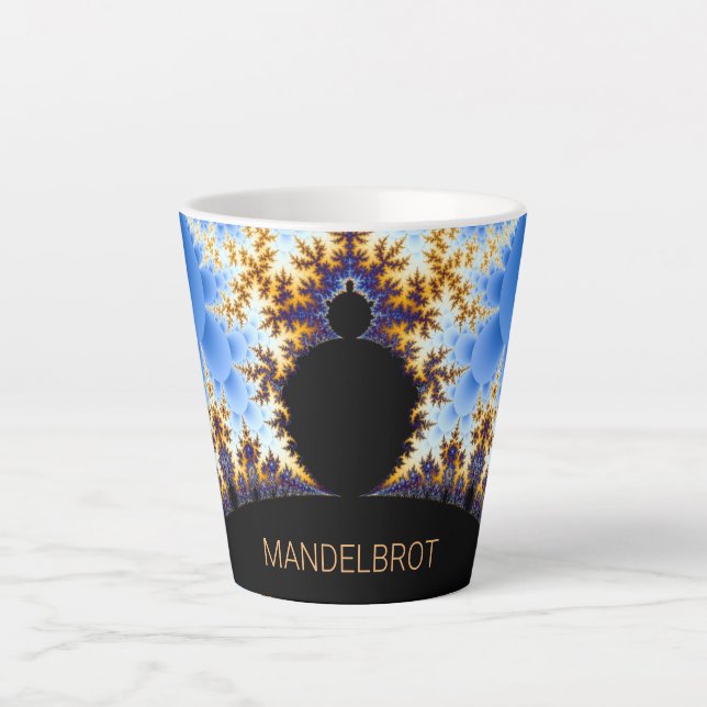 Großartiges Mandelbrot-Fraktal Milchtasse (Vorderseite)