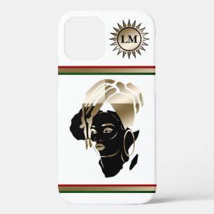Großartiges Mit Monogramm afrikanisches Königin iP Case-Mate iPhone Hülle