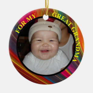 Großartiges Oma-Foto-Geschenk Tag und Einrichtung Keramikornament