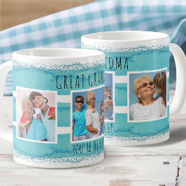 Großartiges Oma Sie sind das Beste - 3 Foto Aqua Kaffeetasse