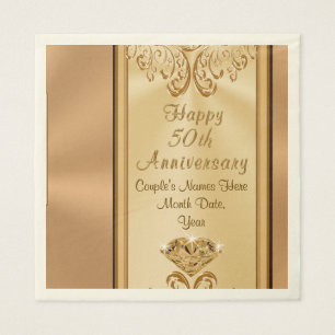 Großartiges Personalisiertes 50-jähriges Jubiläum  Serviette